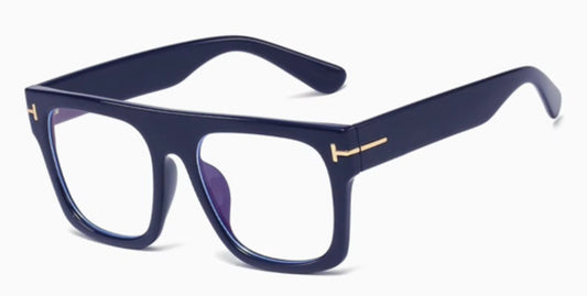 Blue Square Frame Glasses