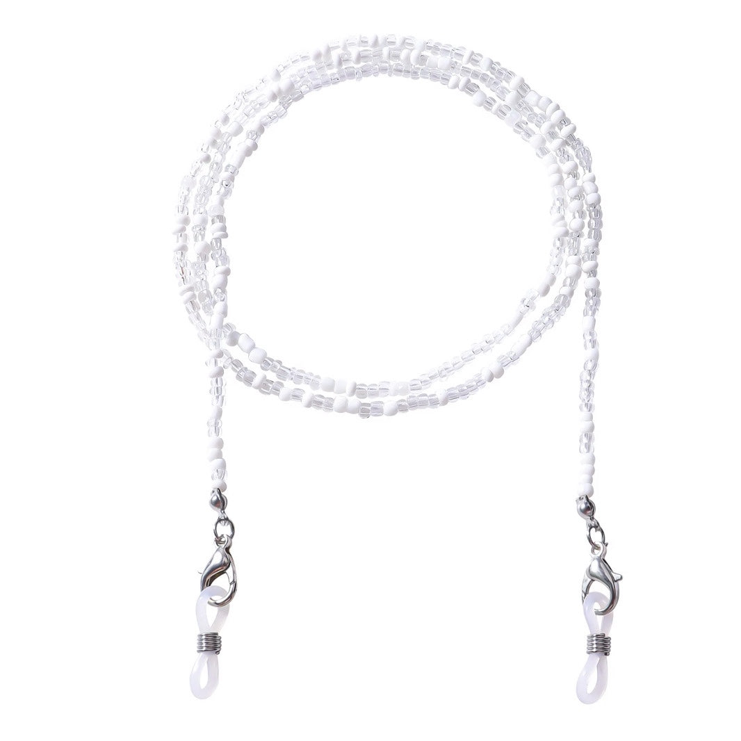 White Beaded Eyewear Chain