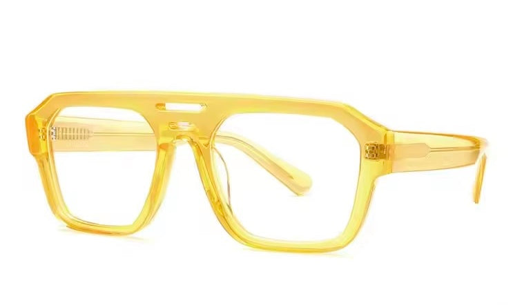 ES4397 aviator glasses in yellow acetate