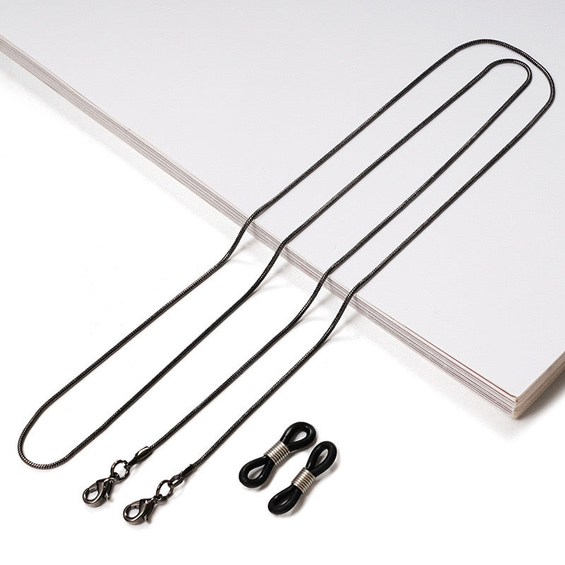 Sleek Black Eyewear Neck Chain
