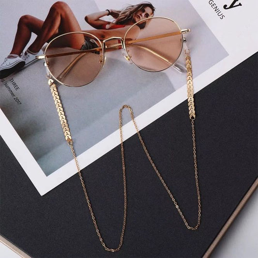Gold Chevron Eyewear Chain