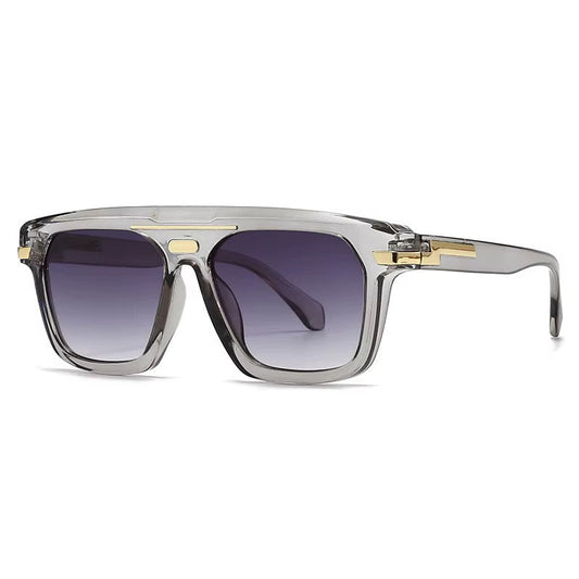 ES0281 flat top sunglasses in grey with gradient grey lenses