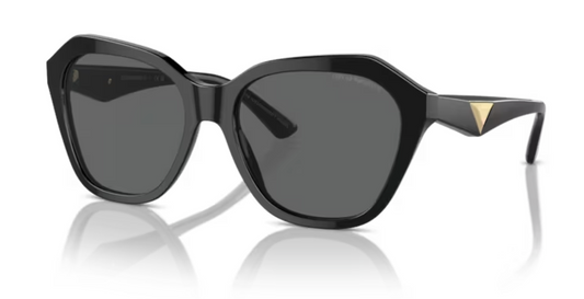 Armani Geometric Black Shiney Sunglasses EA4221