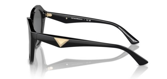 Armani Geometric Black Shiney Sunglasses EA4221