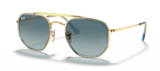 Rayban The Marshall ii Sunglasses Arista Gold with Blue Gradient Tint