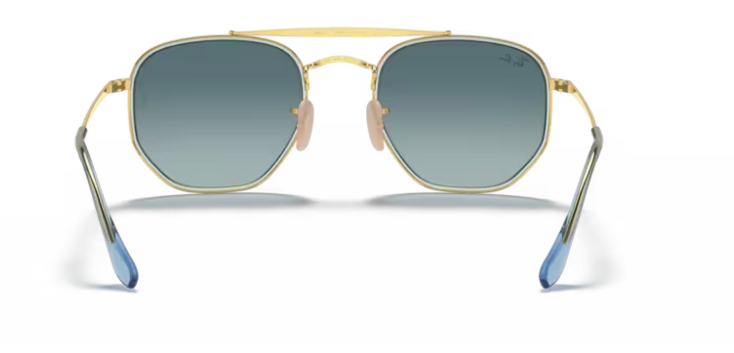 Rayban The Marshall ii Sunglasses Arista Gold with Blue Gradient Tint