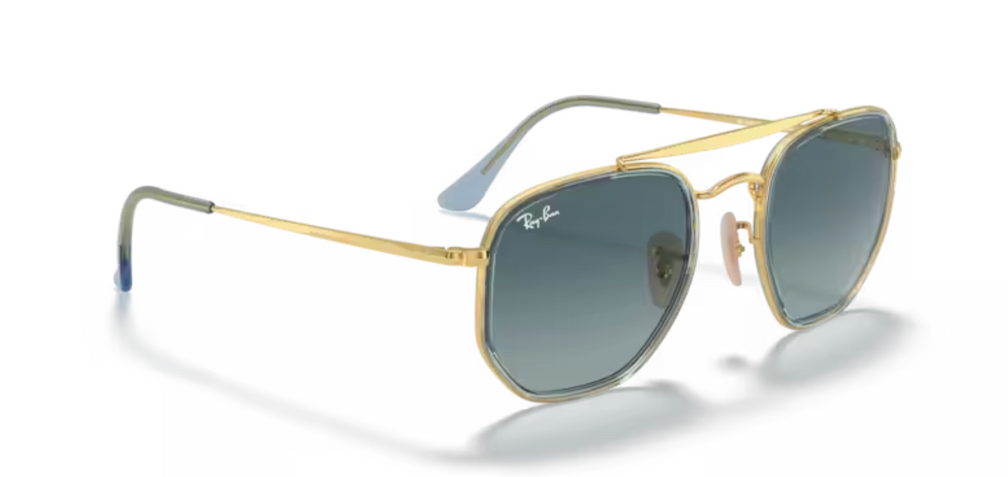 Rayban The Marshall ii Sunglasses Arista Gold with Blue Gradient Tint