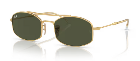 Rayban Sunglasses Arista Gold with Green tint RB3719