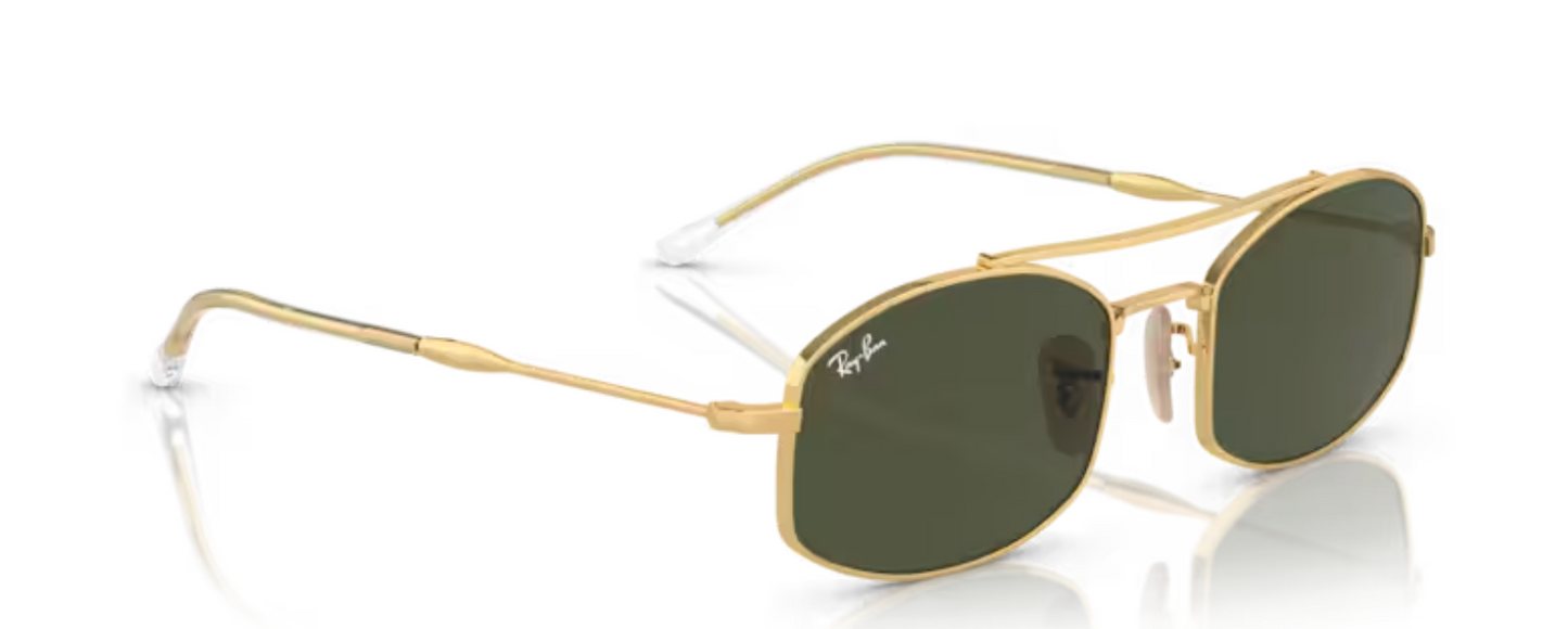 Rayban Sunglasses Arista Gold with Green tint RB3719