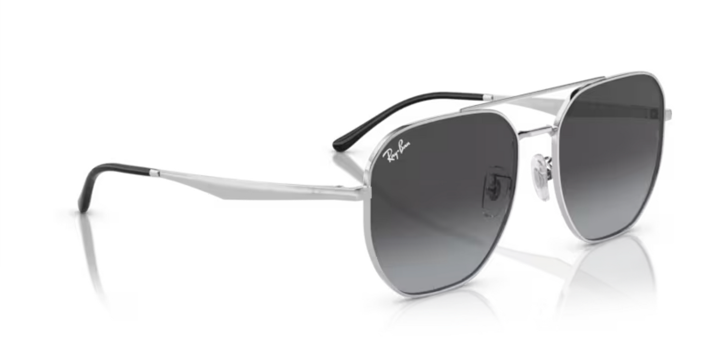 Rayban Silver Sunglasses with Grey Gradient lenses