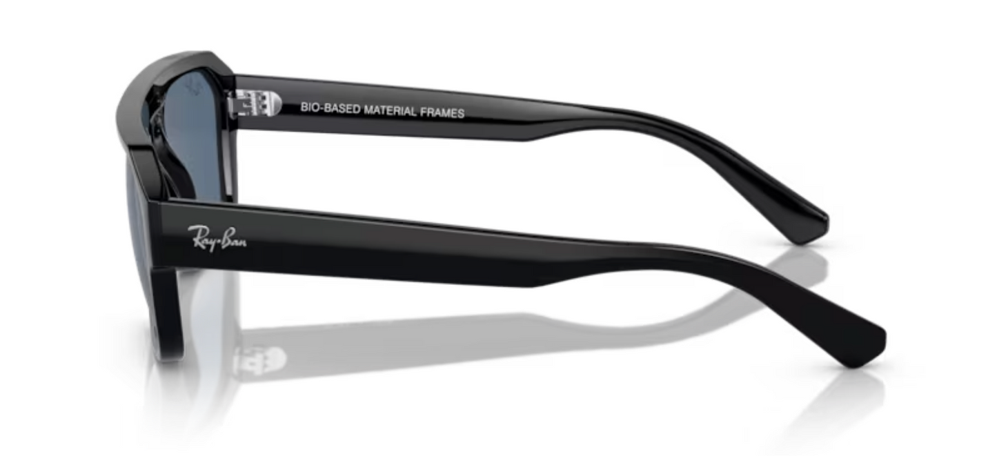 Rayban Corrigan Sunglasses Black with Blue Tinted lenses