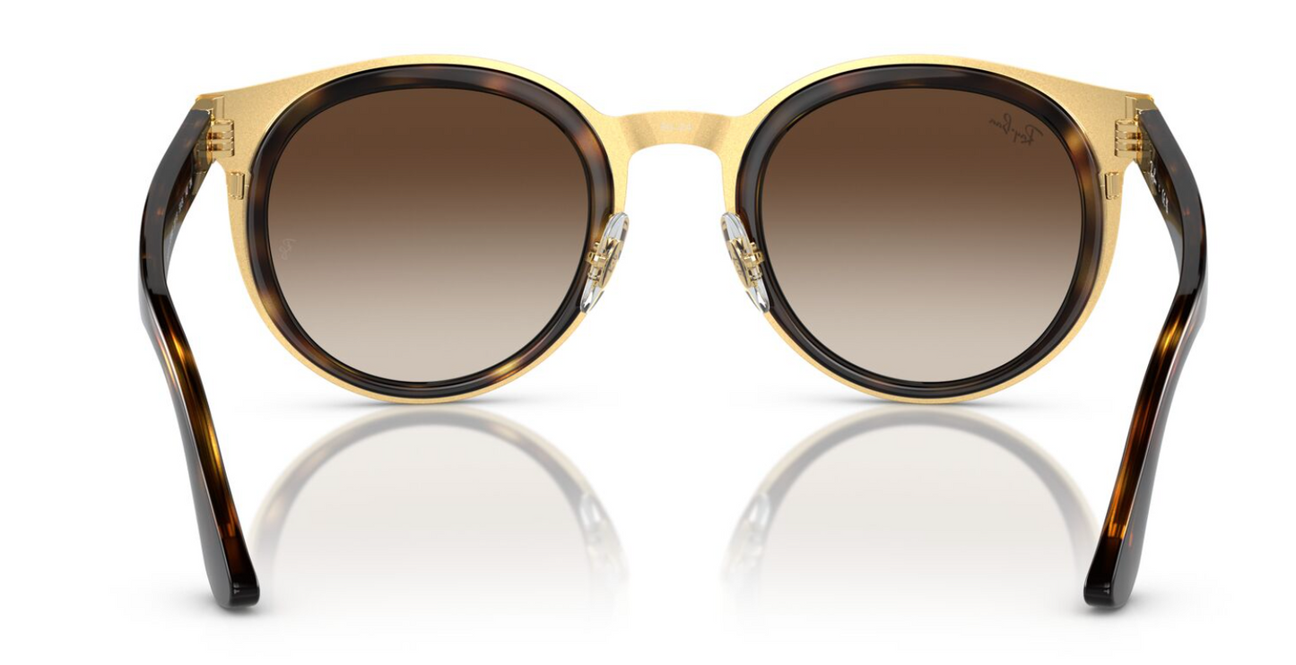 Rayban Bonnie Sunglasses Polished Havana on Gold with brown Gradient tint