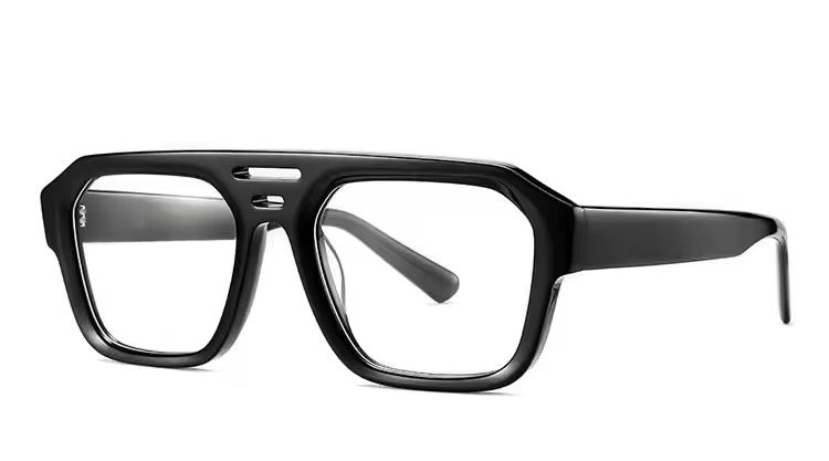 ES4397 aviator glasses in black acetate