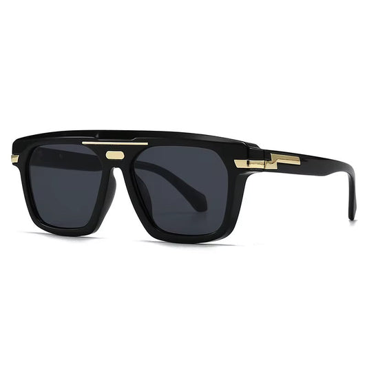 ES0281 flat top sunglasses in black with dark grey lenses