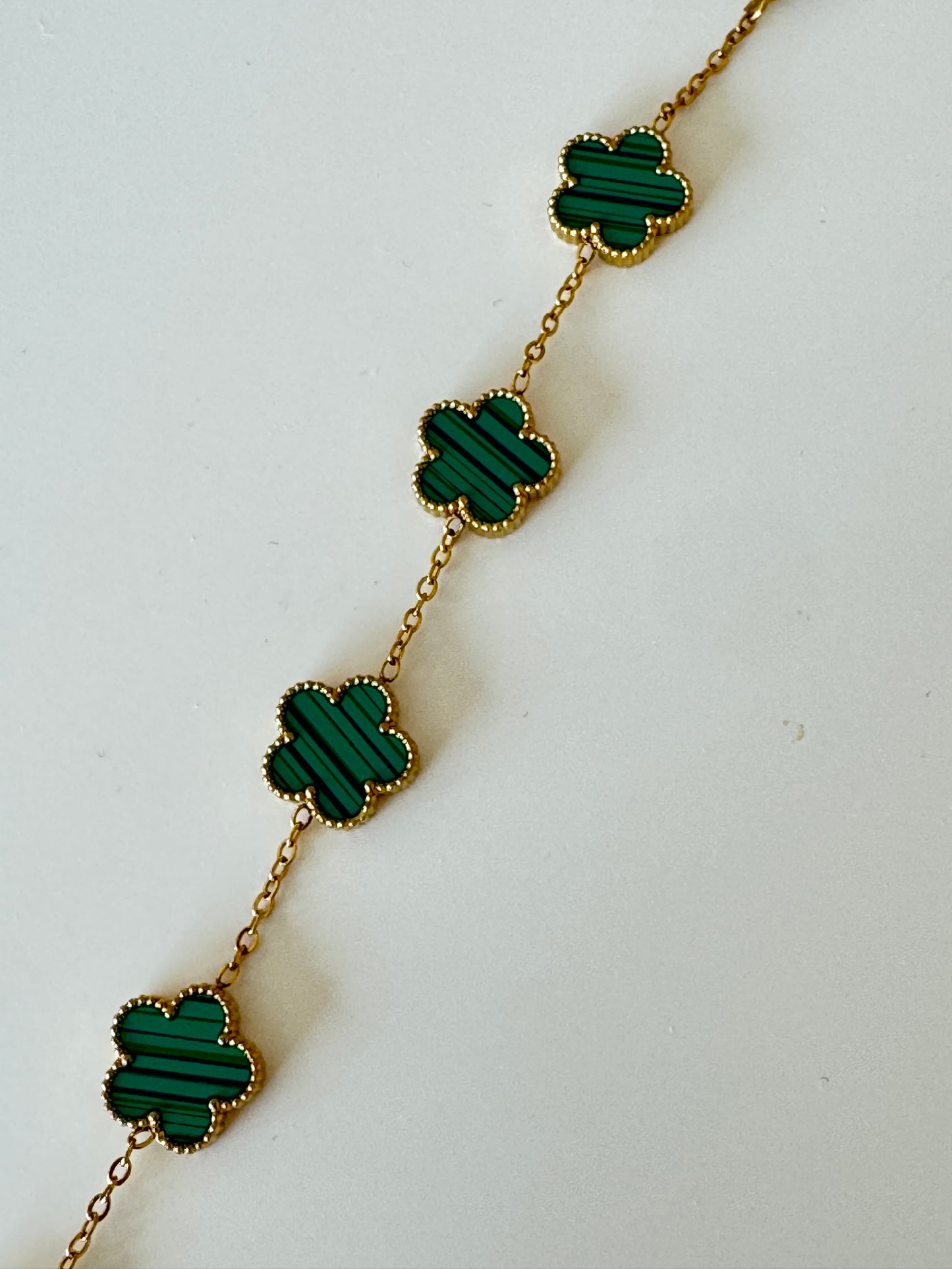 Green Clover Luxe Gold Bracelet