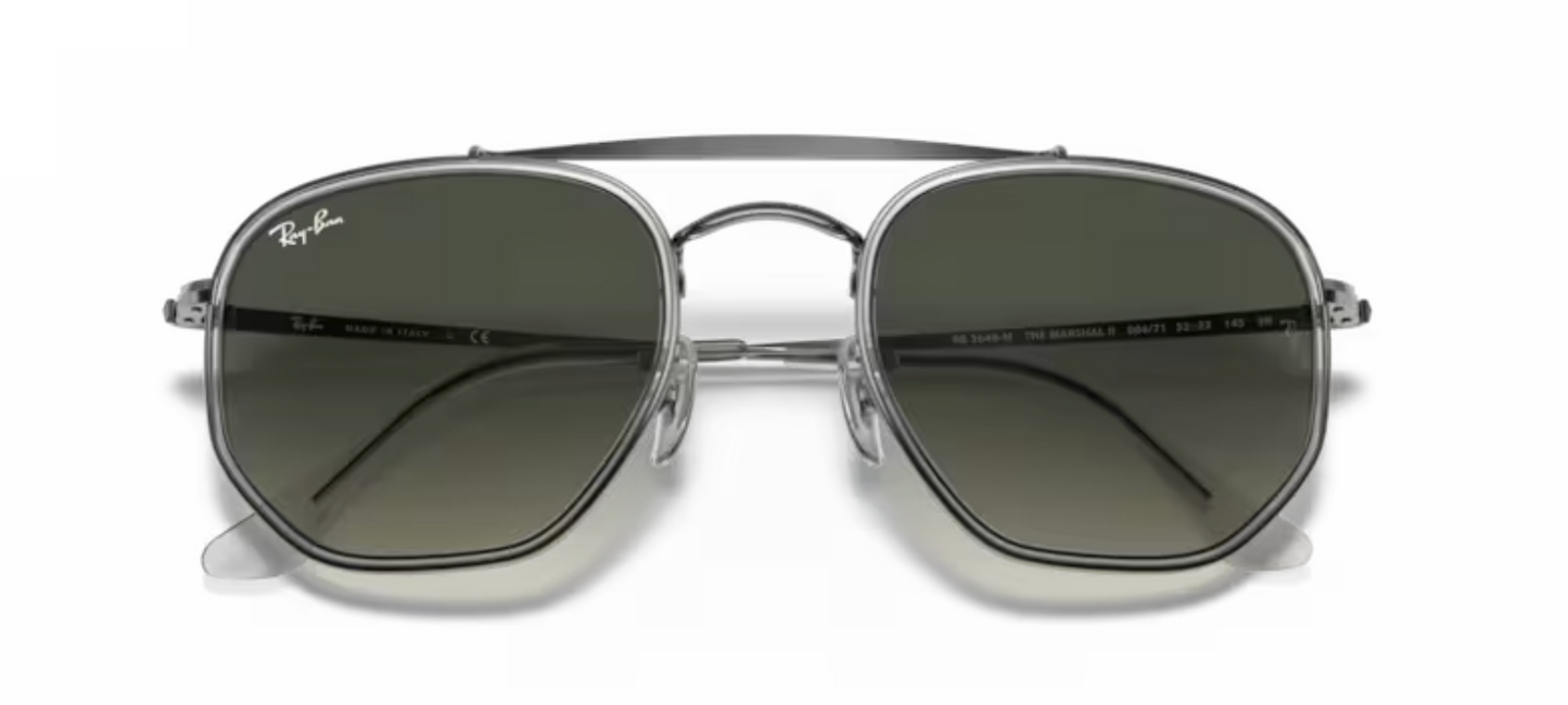 Rayban The Marshall ii sunglasses Gunmetal with Gradient Grey lenses
