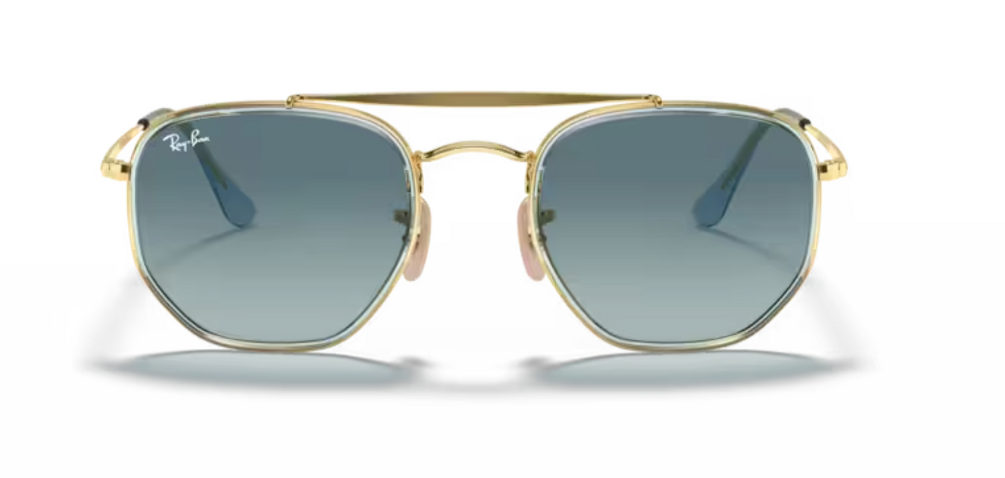 Rayban The Marshall ii Sunglasses Arista Gold with Blue Gradient Tint