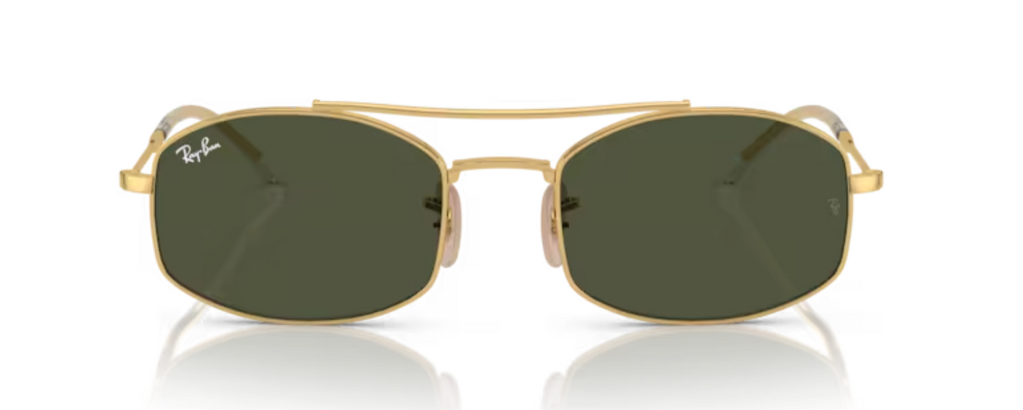 Rayban Sunglasses Arista Gold with Green tint RB3719